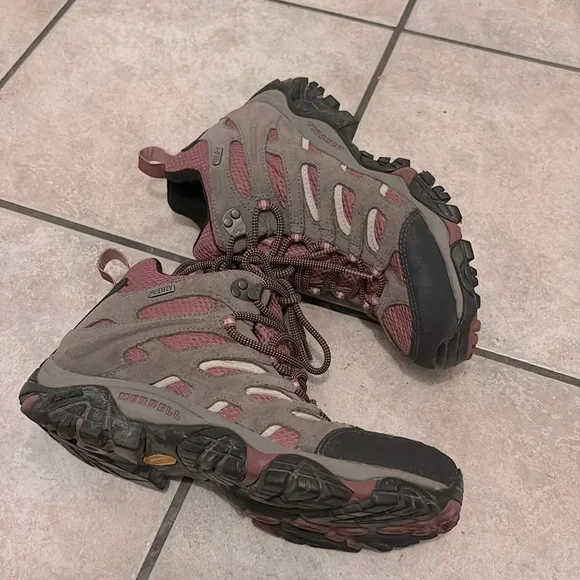 MERRELL Moab Hiking Shoe Boots Ankle High Top Women Size 9.5 - Picture 4 of 9